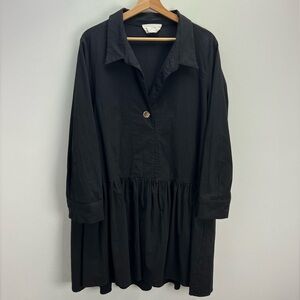 Pomander Place Cleia Dress Black Mini Dress Gold Button Womens XXL Tuckernuck